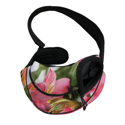 Alstroemeria Flower Print Pet Sling Carrier