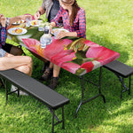 Alstroemeria Flower Print Picnic Table Cover