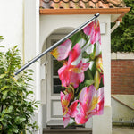 Alstroemeria Flower Print Polyester Flag