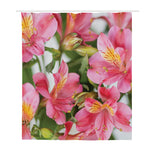Alstroemeria Flower Print Polyester Shower Curtain