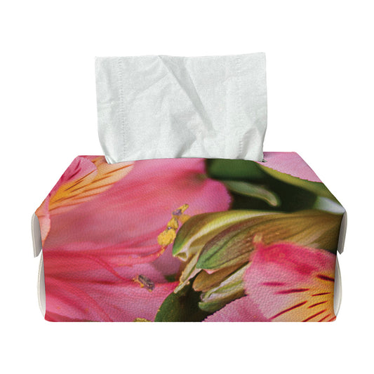 Alstroemeria Flower Print Rectangle Tissue Box Cover