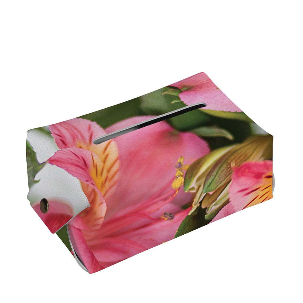 Alstroemeria Flower Print Rectangle Tissue Box Cover