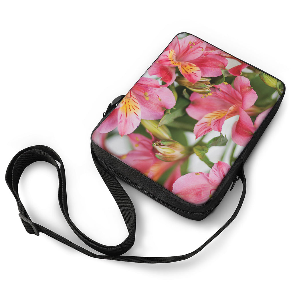 Alstroemeria Flower Print Rectangular Crossbody Bag