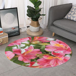 Alstroemeria Flower Print Round Rug