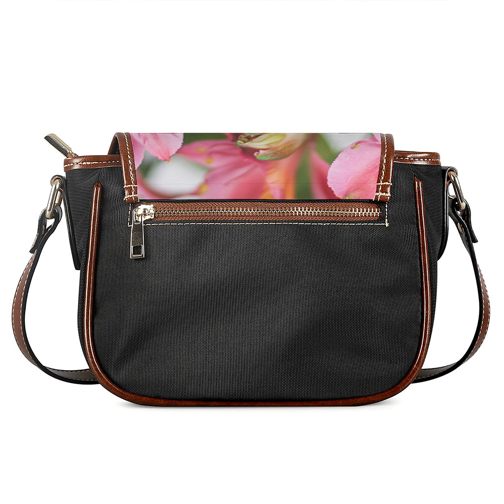 Alstroemeria Flower Print Saddle Bag