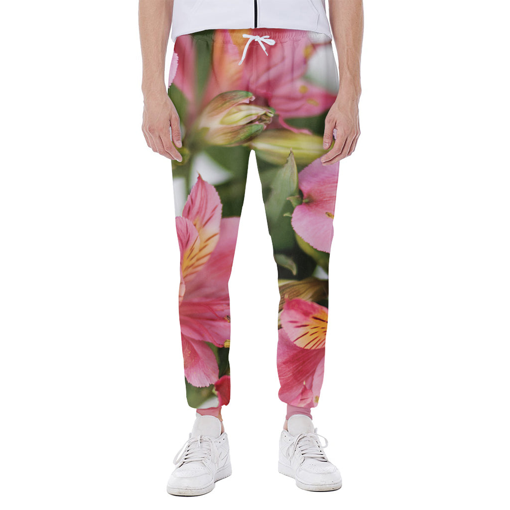 Alstroemeria Flower Print Scuba Joggers