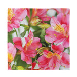Alstroemeria Flower Print Silk Bandana