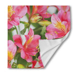 Alstroemeria Flower Print Silk Bandana