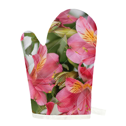 Alstroemeria Flower Print Single Oven Mitt