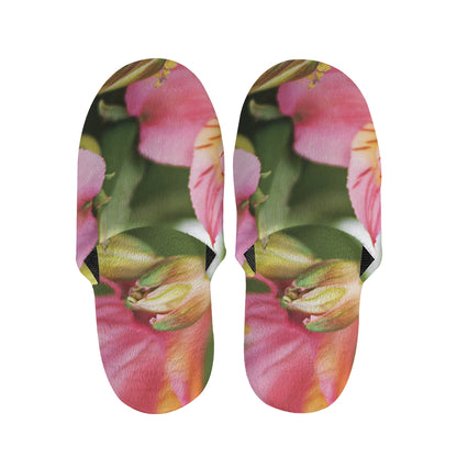 Alstroemeria Flower Print Slippers