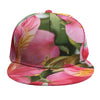 Alstroemeria Flower Print Snapback Cap