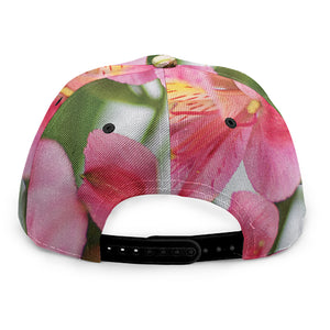 Alstroemeria Flower Print Snapback Cap