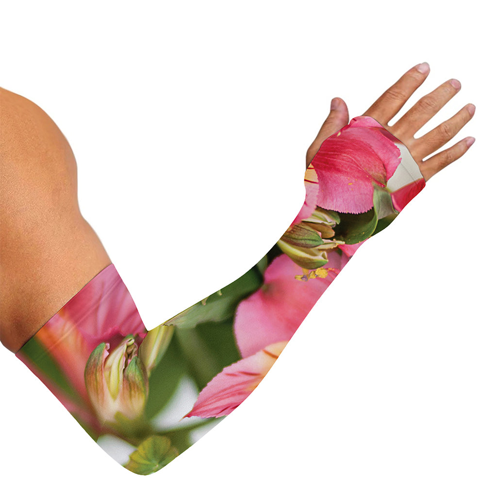 Alstroemeria Flower Print Sun Protection Arm Sleeves