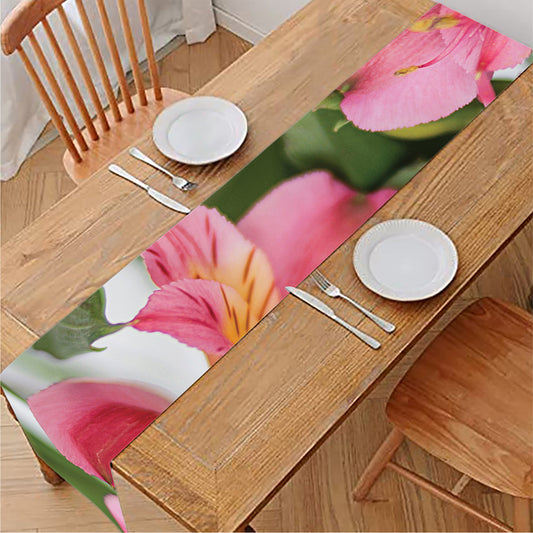 Alstroemeria Flower Print Table Runner
