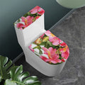 Alstroemeria Flower Print Toilet Lid And Tank Cover Set