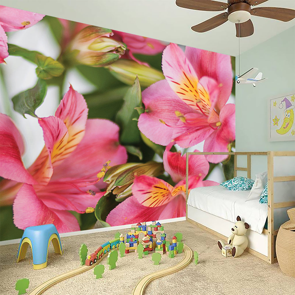 Alstroemeria Flower Print Wall Sticker