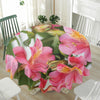 Alstroemeria Flower Print Waterproof Round Tablecloth