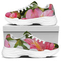 Alstroemeria Flower Print White Chunky Shoes