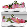 Alstroemeria Flower Print White Chunky Shoes