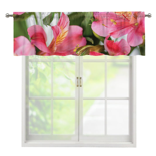 Alstroemeria Flower Print Window Valance