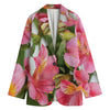 Alstroemeria Flower Print Women's Blazer