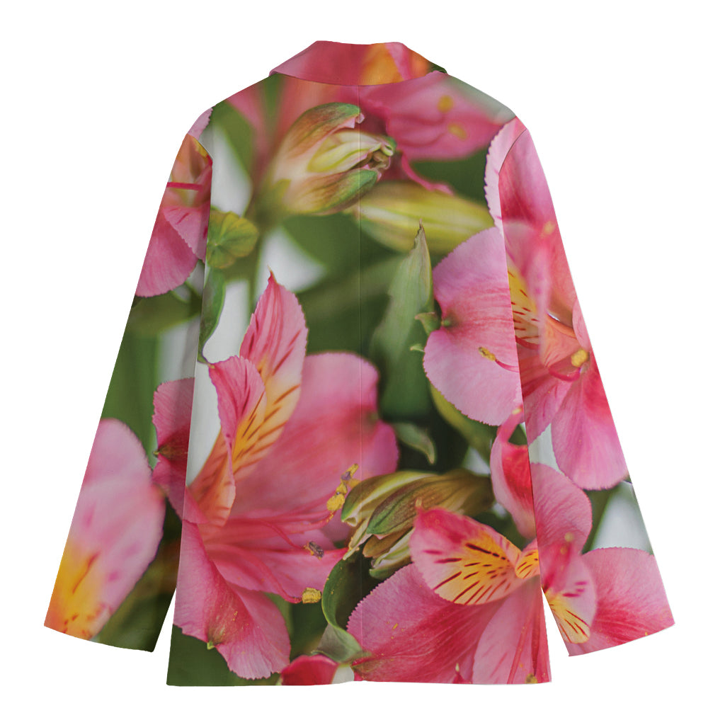 Alstroemeria Flower Print Women's Blazer