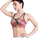 Alstroemeria Flower Print Women's Sports Bra