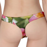 Alstroemeria Flower Print Women's Thong