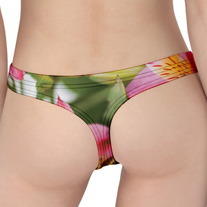 Alstroemeria Flower Print Women's Thong