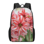 Amaryllis Flower Print 17 Inch Backpack