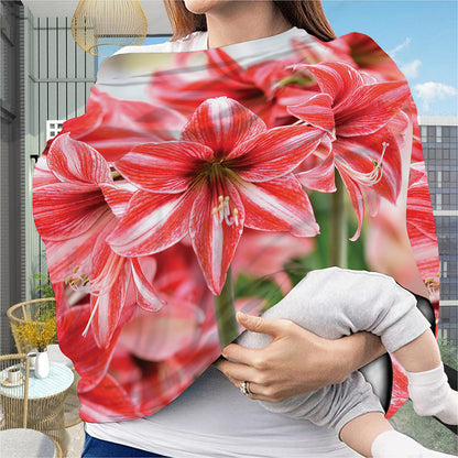 Amaryllis Flower Print Baby Seat Cover