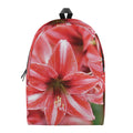 Amaryllis Flower Print School Backpack