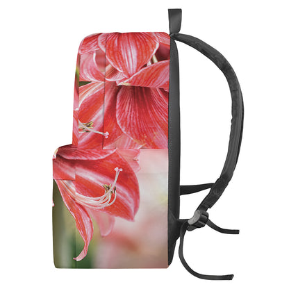 Amaryllis Flower Print Backpack