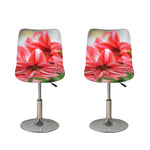 Amaryllis Flower Print Bar Stool Covers