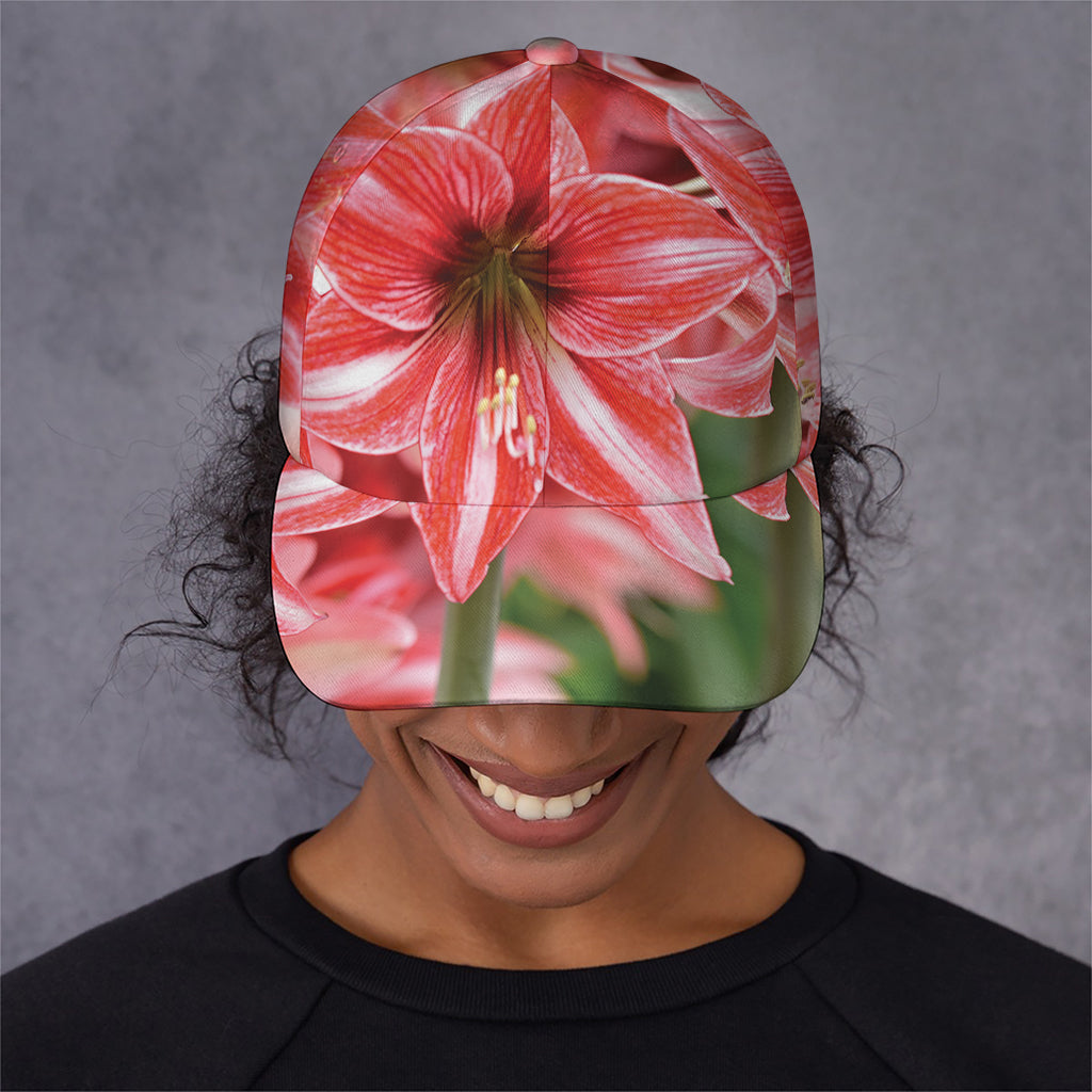 Amaryllis Flower Print Baseball Cap