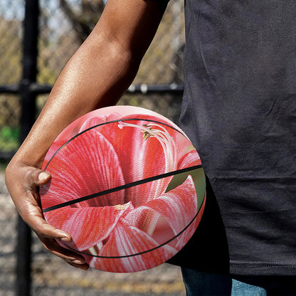 Amaryllis Flower Print Basketball