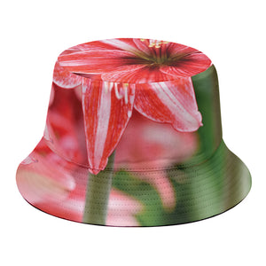 Amaryllis Flower Print Bucket Hat