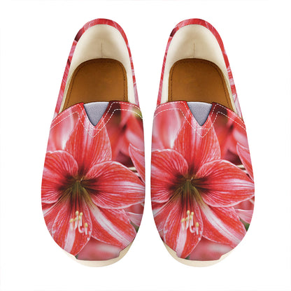Amaryllis Flower Print Casual Shoes
