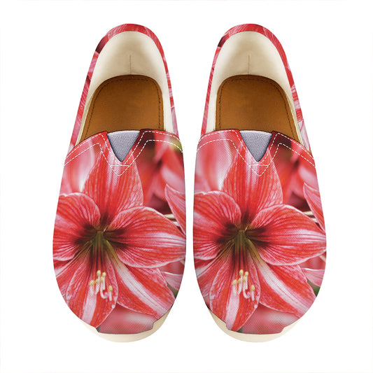 Amaryllis Flower Print Casual Shoes