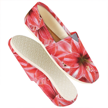 Amaryllis Flower Print Casual Shoes