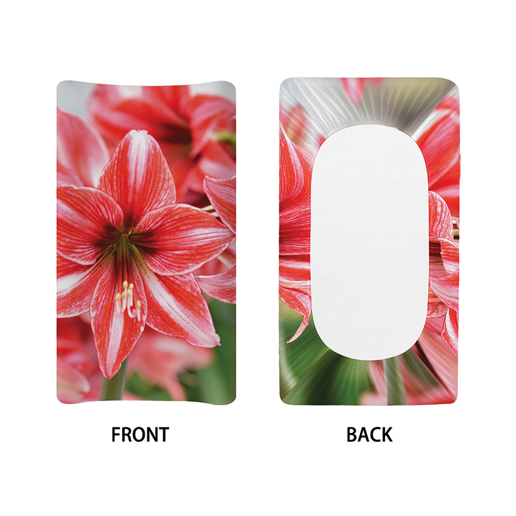Amaryllis Flower Print Changing Pad Cover