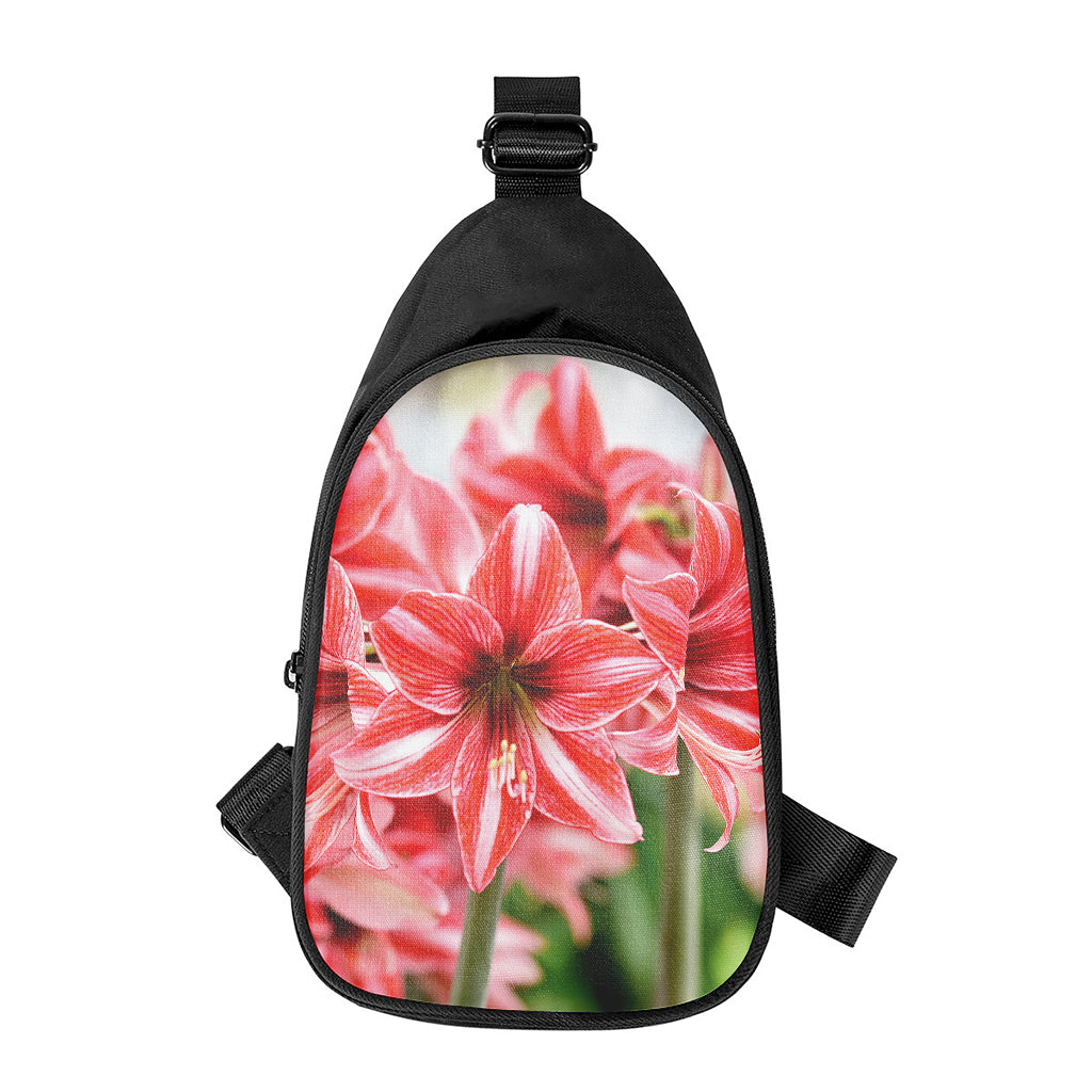 Amaryllis Flower Print Chest Bag