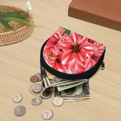 Amaryllis Flower Print Coin Purse
