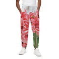 Amaryllis Flower Print Cotton Sweatpants