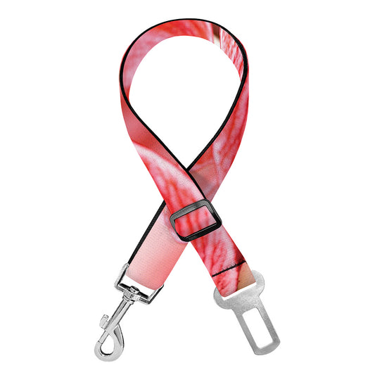 Amaryllis Flower Print Dog Seat Belt