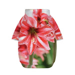 Amaryllis Flower Print Dog Zip Up Hoodie