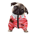 Amaryllis Flower Print Dog Zip Up Jacket