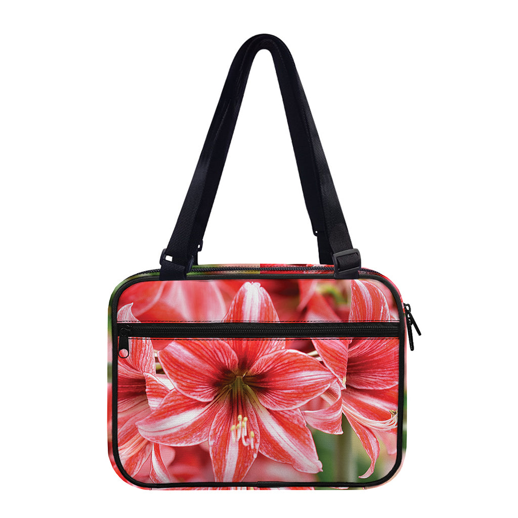 Amaryllis Flower Print Double Strap Bible Bag