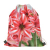 Amaryllis Flower Print Drawstring Bag