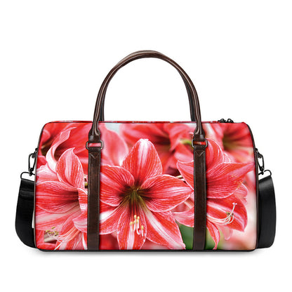 Amaryllis Flower Print Duffle Bag